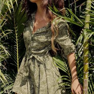 Zara | Floral printed dress with belt